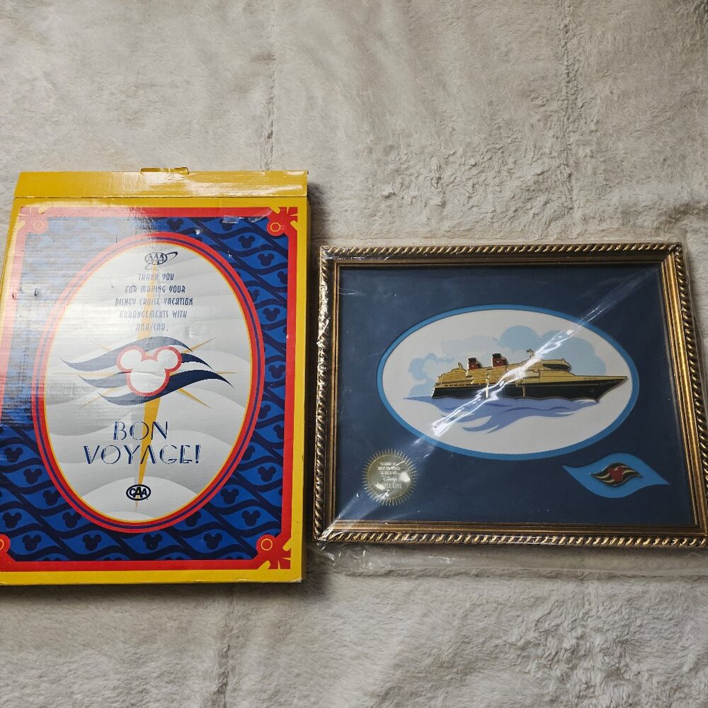 Disney Cruise Line Exclusive AAA/CAA Member Benefit Framed Pin Set NEW